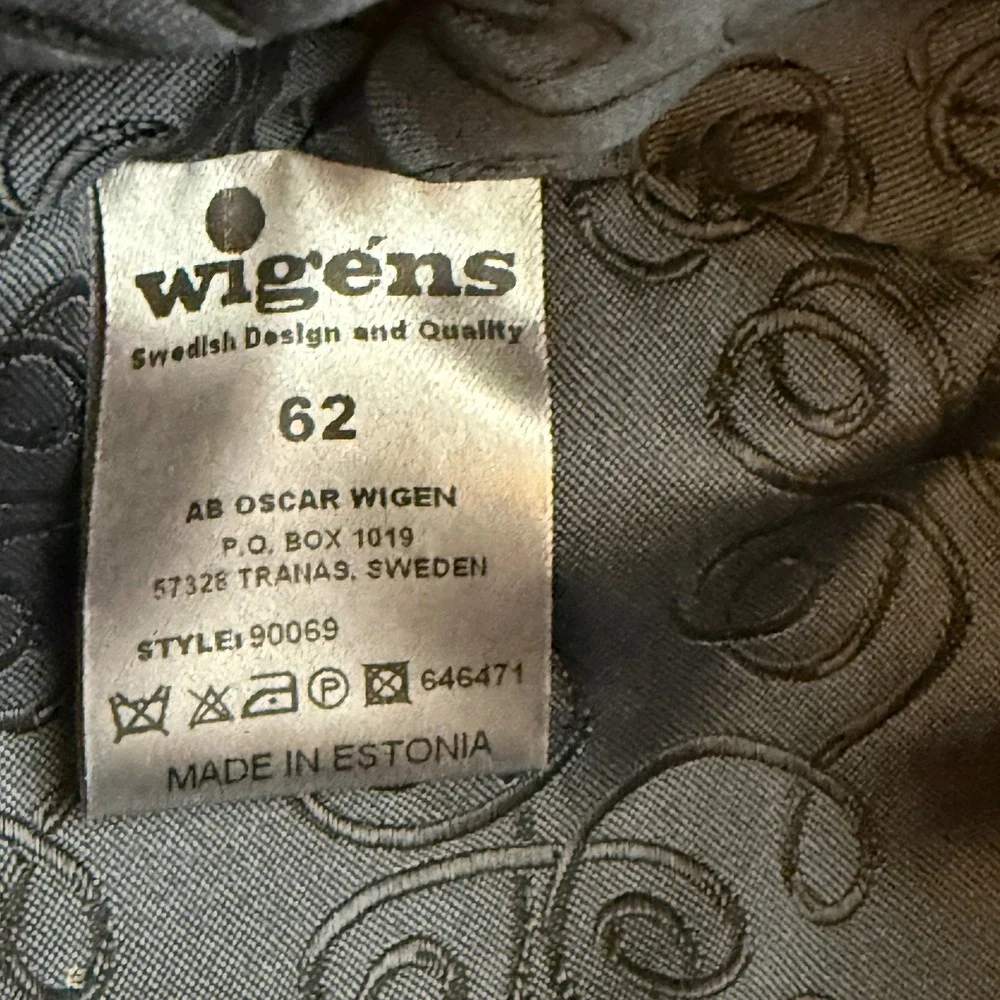 Wigens Swedish Wool Plaid Newsboy Cap Grey Sz 62 XXL Flat Hat Ivy Dark Academia